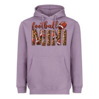 Lavender football mini with leopard Heavyweight Hoodie - texasbilliewilder