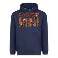 Navy football mini with leopard Heavyweight Hoodie - texasbilliewilder