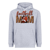 Heather Grey football mom Heavyweight Hoodie - texasbilliewilder