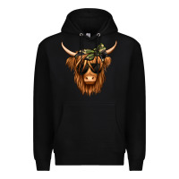 Black camouflage long haired cow Premium Hoodie - Jasminsmagicworld