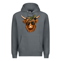 Rock camouflage long haired cow Premium Hoodie - Jasminsmagicworld