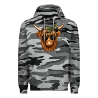 Slate Camo camouflage long haired cow Premium Hoodie - Jasminsmagicworld