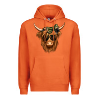 Carrot camouflage long haired cow Premium Hoodie - Jasminsmagicworld