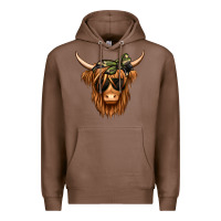 Chestnut camouflage long haired cow Premium Hoodie - Jasminsmagicworld