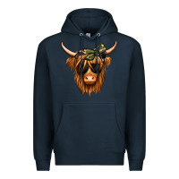 Navy camouflage long haired cow Premium Hoodie - Jasminsmagicworld