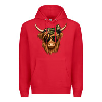 Red camouflage long haired cow Premium Hoodie - Jasminsmagicworld
