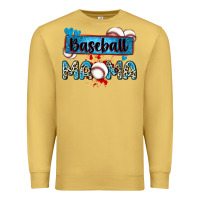 Antique Gold baseball mama with leopard Premium Sweatshirt - Zillion Design Studio