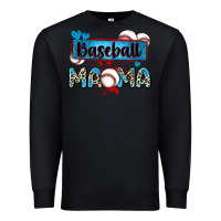 Black baseball mama with leopard Premium Sweatshirt - Zillion Design Studio