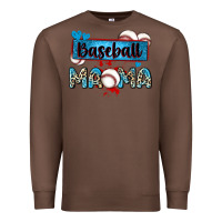 Chestnut baseball mama with leopard Premium Sweatshirt - Zillion Design Studio