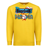 Lemon baseball mama with leopard Premium Sweatshirt - Zillion Design Studio