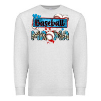 Oatmeal Heather baseball mama with leopard Premium Sweatshirt - Zillion Design Studio