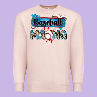 Baseball Mama With Leopard Premium Sweatshirt Designed By Zillion Design Studio