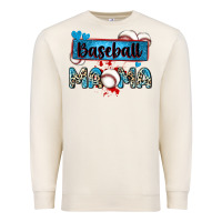 Sandshell baseball mama with leopard Premium Sweatshirt - Zillion Design Studio