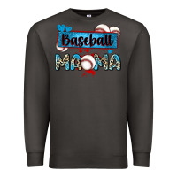 Smoke baseball mama with leopard Premium Sweatshirt - Zillion Design Studio