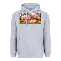 Heather Grey Pig Farm Heavyweight Hoodie - RanaPortraitStore