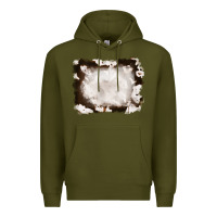 Army Green cowhide frames background Premium Hoodie - RanaPortraitStore