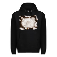 Black cowhide frames background Premium Hoodie - RanaPortraitStore