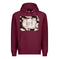 Burgundy cowhide frames background Premium Hoodie - RanaPortraitStore