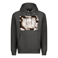 Charcoal Heather cowhide frames background Premium Hoodie - RanaPortraitStore