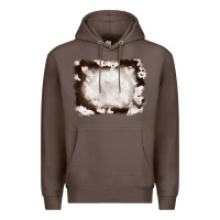 Coffee cowhide frames background Premium Hoodie - RanaPortraitStore