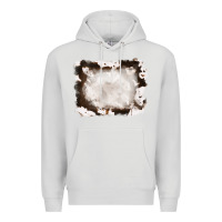 Dove Grey cowhide frames background Premium Hoodie - RanaPortraitStore