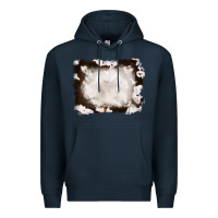 Navy cowhide frames background Premium Hoodie - RanaPortraitStore