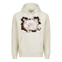 Oatmeal Heather cowhide frames background Premium Hoodie - RanaPortraitStore
