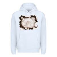 White cowhide frames background Premium Hoodie - RanaPortraitStore