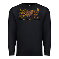 Black peace love dachshund Premium Sweatshirt - RanaPortraitStore
