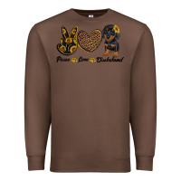Chestnut peace love dachshund Premium Sweatshirt - RanaPortraitStore