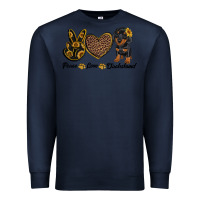 Navy peace love dachshund Premium Sweatshirt - RanaPortraitStore