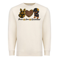 Sandshell peace love dachshund Premium Sweatshirt - RanaPortraitStore
