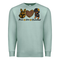 Seafoam peace love dachshund Premium Sweatshirt - RanaPortraitStore