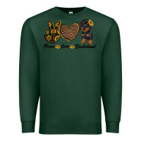 Sports Green peace love dachshund Premium Sweatshirt - RanaPortraitStore