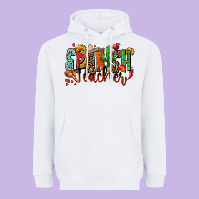 Spanish Teacher Heavyweight Hoodie Designed By Zillion Design Studio