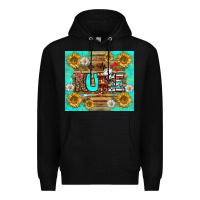 Black sunflower and daisy nurse tumbler Premium Hoodie - BundleAndBundleShop