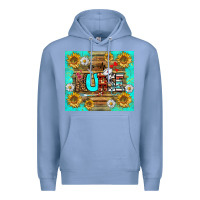 Colony Blue sunflower and daisy nurse tumbler Premium Hoodie - BundleAndBundleShop