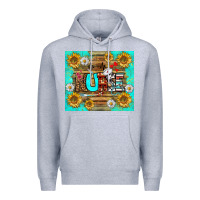 Heather Grey sunflower and daisy nurse tumbler Premium Hoodie - BundleAndBundleShop