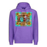Purple sunflower and daisy nurse tumbler Premium Hoodie - BundleAndBundleShop