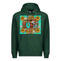 Sports Green sunflower and daisy nurse tumbler Premium Hoodie - BundleAndBundleShop