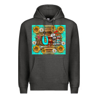 Charcoal Heather sunflower and daisy nurse tumbler Premium Hoodie - BundleAndBundleShop