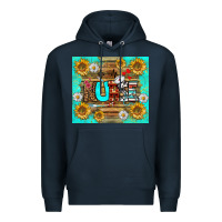 Navy sunflower and daisy nurse tumbler Premium Hoodie - BundleAndBundleShop