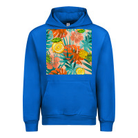 Cobalt pineapple and lemon seamless pattern Urban Hoodie - BundleAndBundleShop
