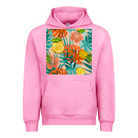 Fuchsia Pink pineapple and lemon seamless pattern Urban Hoodie - BundleAndBundleShop