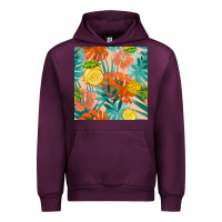 Mauve Wine pineapple and lemon seamless pattern Urban Hoodie - BundleAndBundleShop