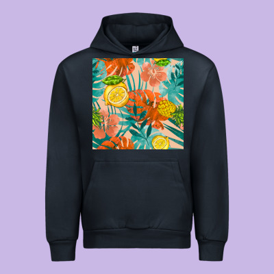 Pineapple And Lemon Seamless Pattern Urban Hoodie Designed By Bundleandbundleshop