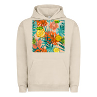 Pigment French Oak pineapple and lemon seamless pattern Urban Hoodie - BundleAndBundleShop