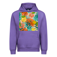 Tulip pineapple and lemon seamless pattern Urban Hoodie - BundleAndBundleShop