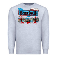 Heather Grey baseball granny with leopard Premium Sweatshirt - Zillion Design Studio