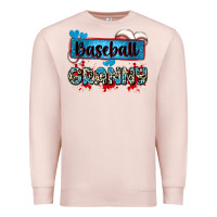 Pale Pink baseball granny with leopard Premium Sweatshirt - Zillion Design Studio